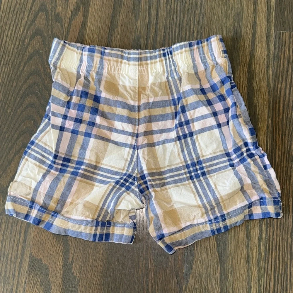 Carter's 2-Piece Polo Bodysuit & Plaid Shorts Set | 9M
